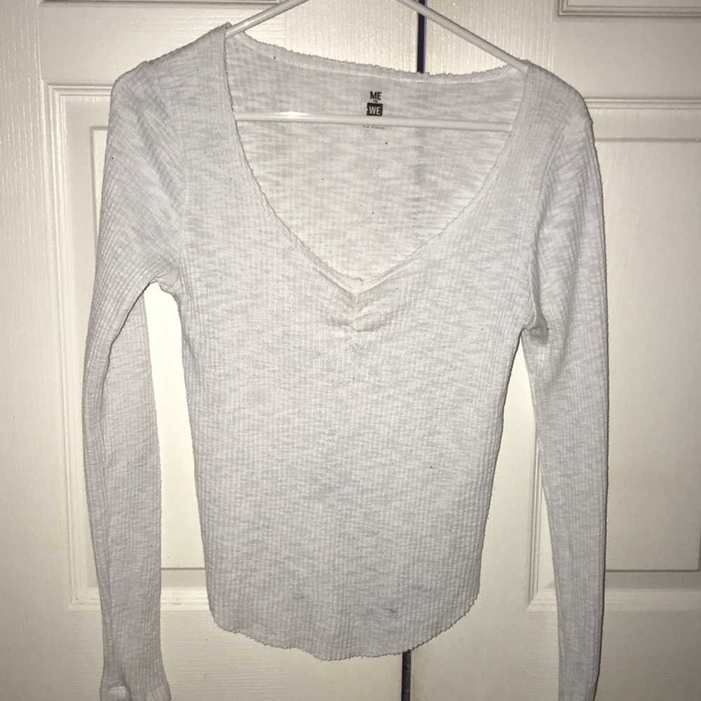 White Fitted Long Sleeve